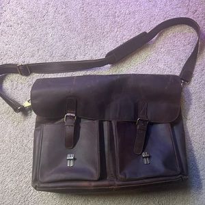 Leather laptop/messenger bag